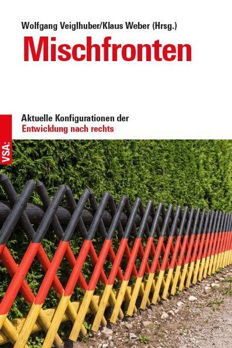 „Mischfronten – Aktuelle Konfigurationen der Entwicklung nach rechts.“ Zwei Knödel mit Soße, eine deutsche Flagge steckt darin.