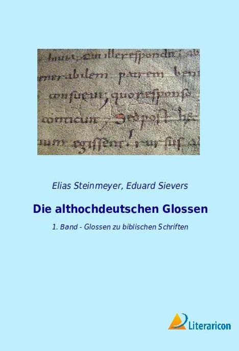 Die althochdeutschen Glossen, Buch
