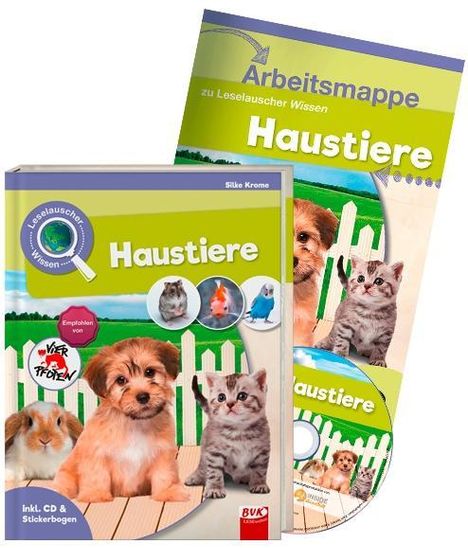 Silke Krome: Leselauscher Wissen: Haustiere (inkl. CD &amp; Stickerbogen). Set, Buch