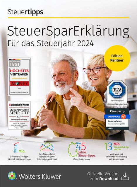 SteuerSparErklärung Rentner (Steuerjahr 2024) (Code in a Box), Diverse