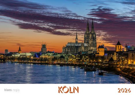 Köln 2026 Bildkalender A4 quer, spiralgebunden, Kalender