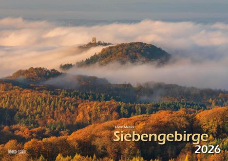 Siebengebirge 2026 Bildkalender A3 quer, spiralgebunden, Kalender