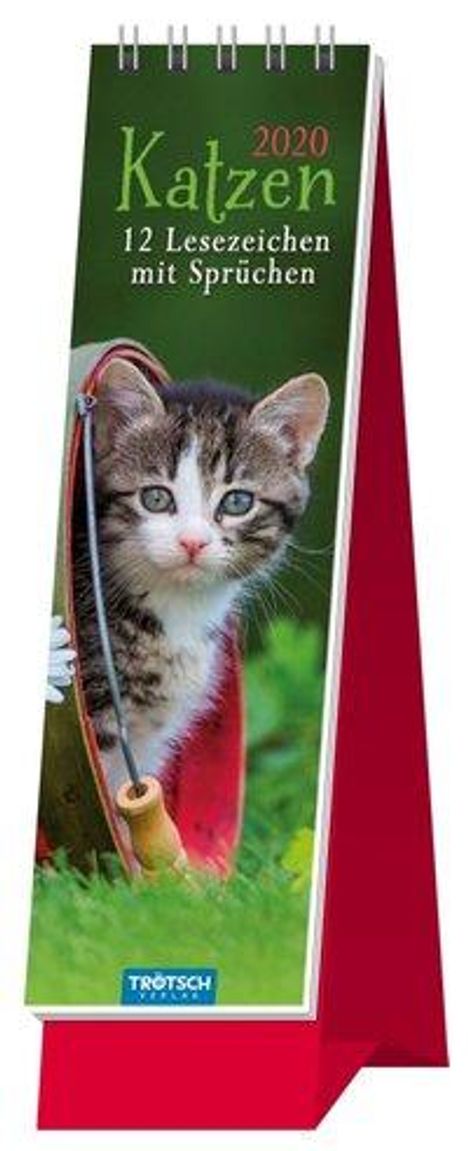 Lesezeichenkalender "Katzen" 2020, Diverse