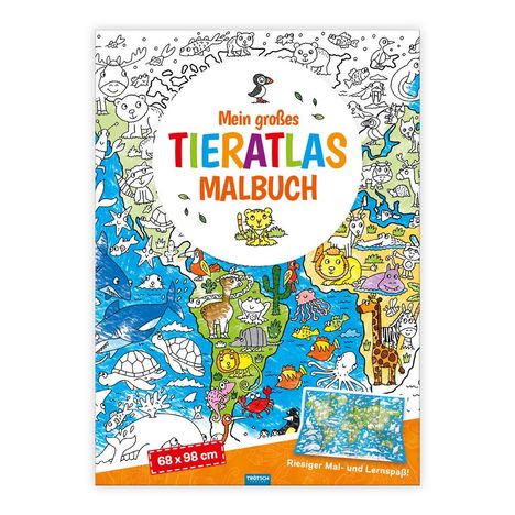 Trötsch Malbuch Mein großes Tieratlas Malbuch, Buch