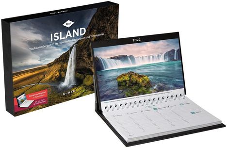 Island Tischkalender 2022, Kalender