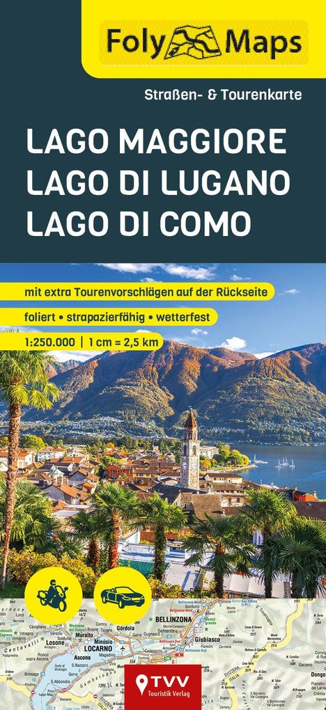 FolyMaps Lago Maggiore | Lago di Lugano | Lago di Como, Karten