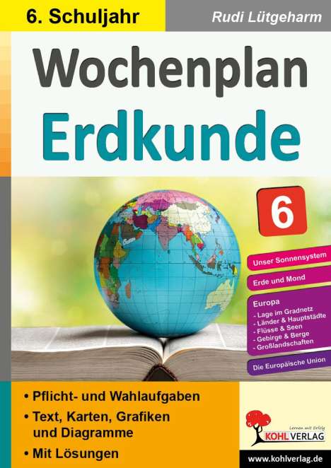 Rudi Lütgeharm: Wochenplan Erdkunde / Klasse 6, Buch