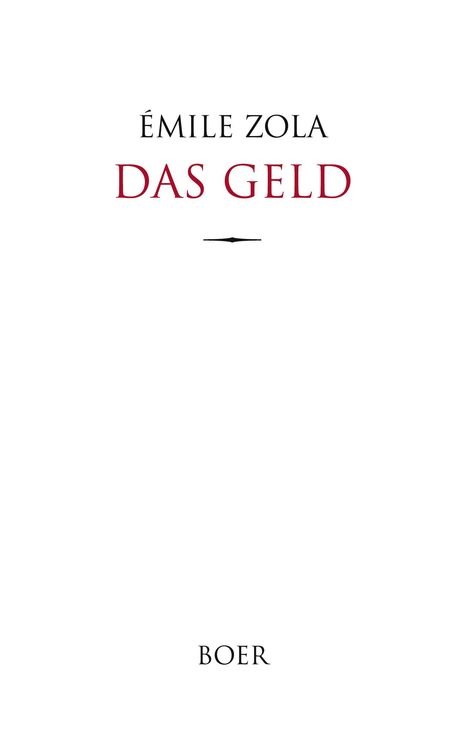 Émile Zola: Das Geld, Buch