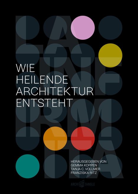 „Wie heilende Architektur entsteht“, Herausgeber: Gemma Koppen, Tanja C. Vollmer, Franziska Ritz. Farbenfrohe Kreise.