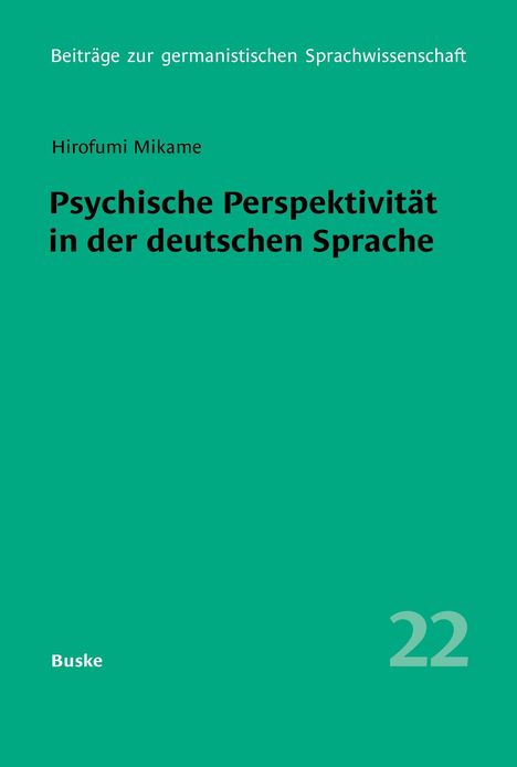 Hirofumi Mikame: Psychische Perspektivität in der deutschen Sprache, Buch
