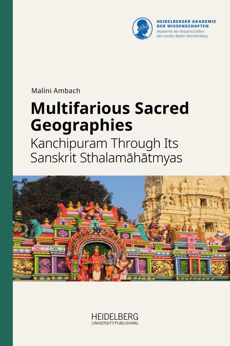 Malini Ambach, Titel: Multifarious Sacred Geographies, Bild: Bunte Tempelstruktur unter blauem Himmel.