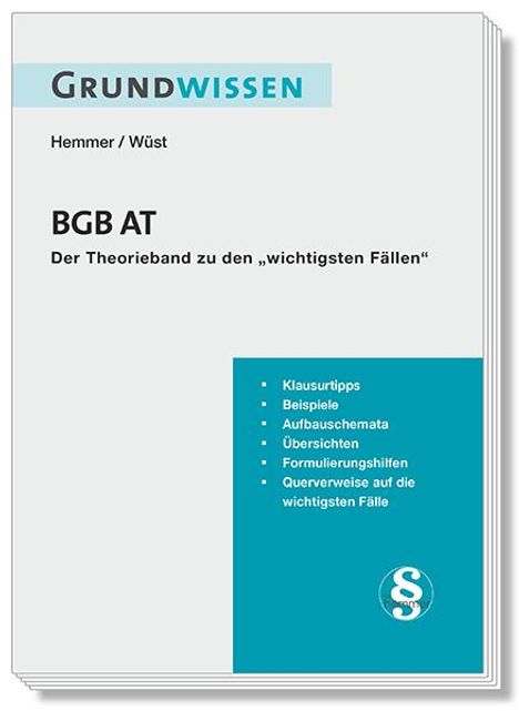 Karl-Edmund Hemmer: Grundwissen BGB AT, Buch