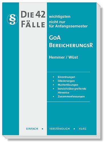 Karl-Edmund Hemmer: Die 42 wichtigsten Fälle GoA / Bereicherungsrecht, Buch