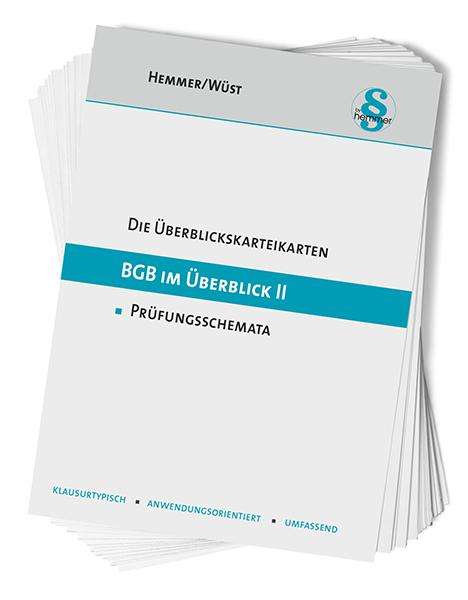 Karl-Edmund Hemmer: Überblickskarteikarten BGB im Überblick II - Nebengebiete, Buch