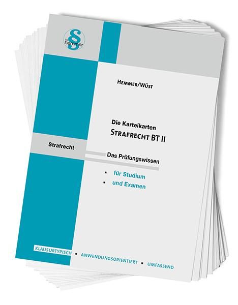 Karl-Edmund Hemmer: Karteikarten Strafrecht BT II, Buch