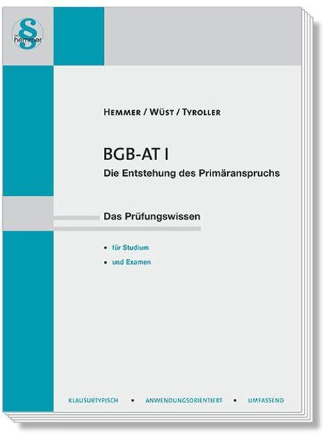 Karl-Edmund Hemmer: BGB AT I - Entstehung des Primäranspruchs, Buch
