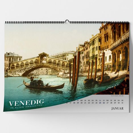 Venedig in alten Ansichten. Wandkalender 2025, Kalender