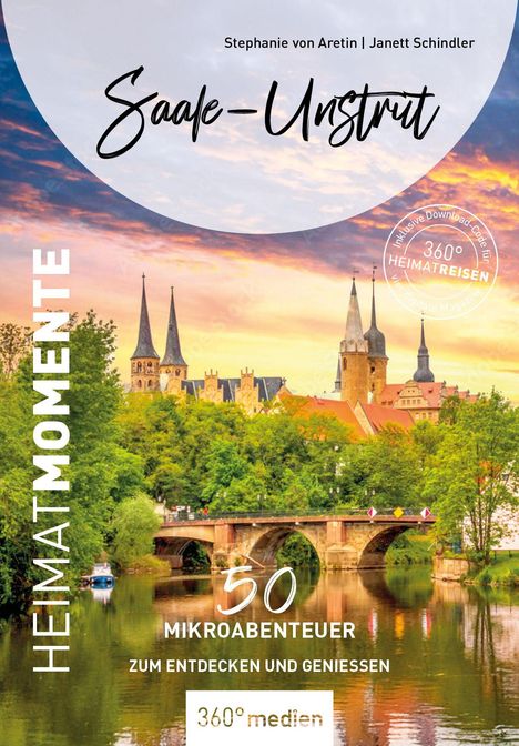 Titel "Saale-Unstrut", Autoren Stephanie von Aretin und Janett Schindler. Flusslandschaft mit alter Brücke und Türmen.