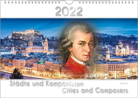 Peter Bach: Bach, P: Komponisten-Kalender 2022, A3 Städte, Kalender