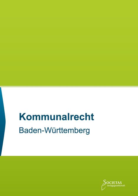 "Kommunalrecht Baden-Württemberg" steht auf weißem Hintergrund. Unten rechts ein kleines Verlagslogo, grüner Hintergrund.