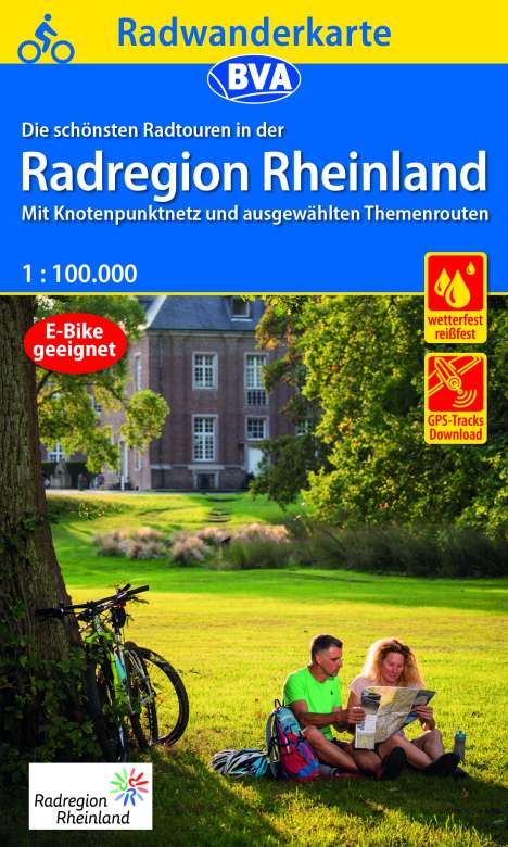 Radwanderkarte BVA Die schönsten Radtouren in der RadRegion Rheinland 1:100.000, reiß- und wetterfest, GPS-Tracks Download, Karten