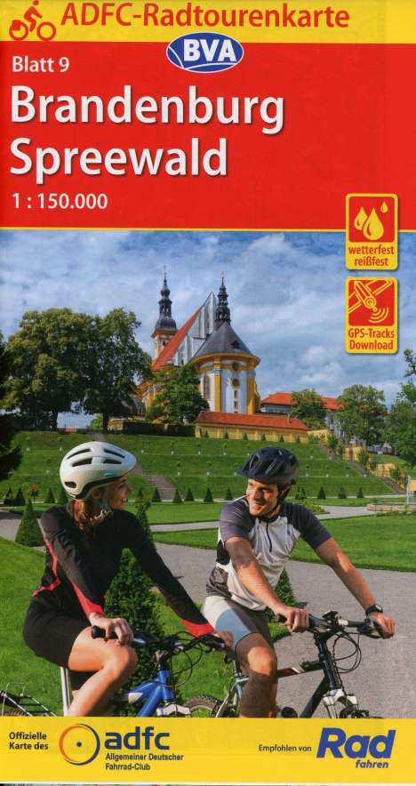 ADFC-Radtourenkarte 9 Brandenburg Spreewald 1:150.000, reiß- und wetterfest, E-Bike geeignet, GPS-Tracks Download, Karten