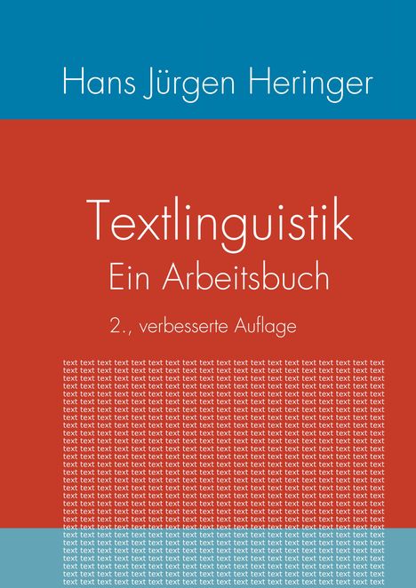 Hans Jürgen Heringer: Textlinguistik, Buch