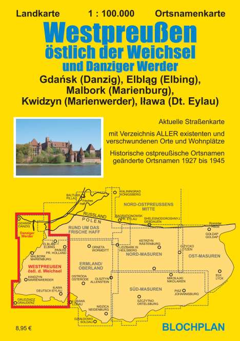 Dirk Bloch: Landkarte Westpreußen östlich der Weichsel und Danziger Werder 1:100.000, Karten