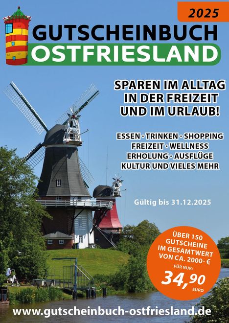 Gutscheinbuch 2025 Ostfriesland inkl. WHV, Buch