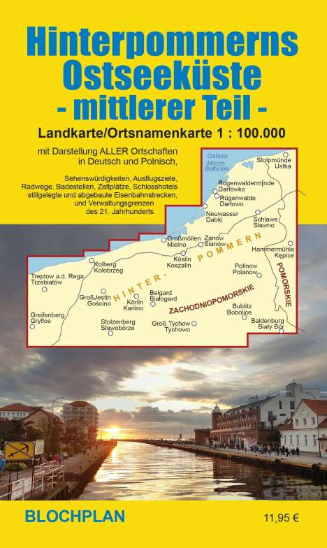 Dirk Bloch: Landkarte Hinterpommerns Ostseeküste - mittlerer Teil, Karten