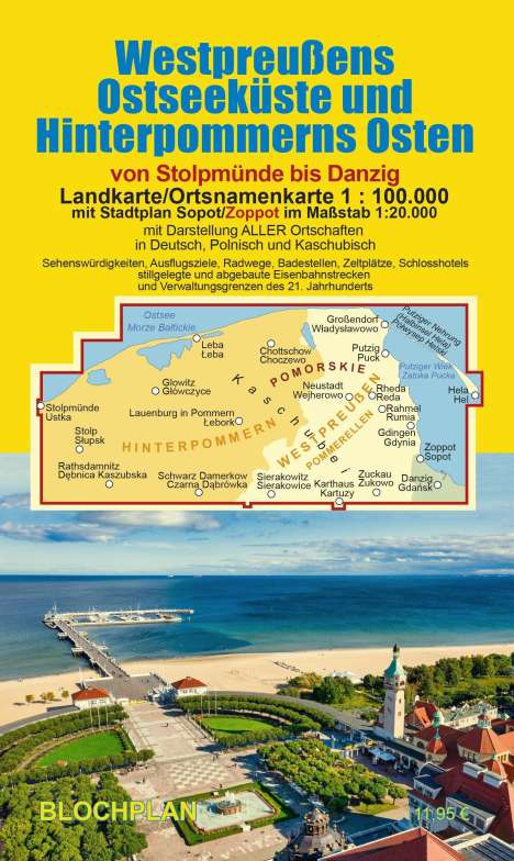 Dirk Bloch: Landkarte Westpreußens Ostseeküste und Hinterpommerns Osten 1:100.000, Karten