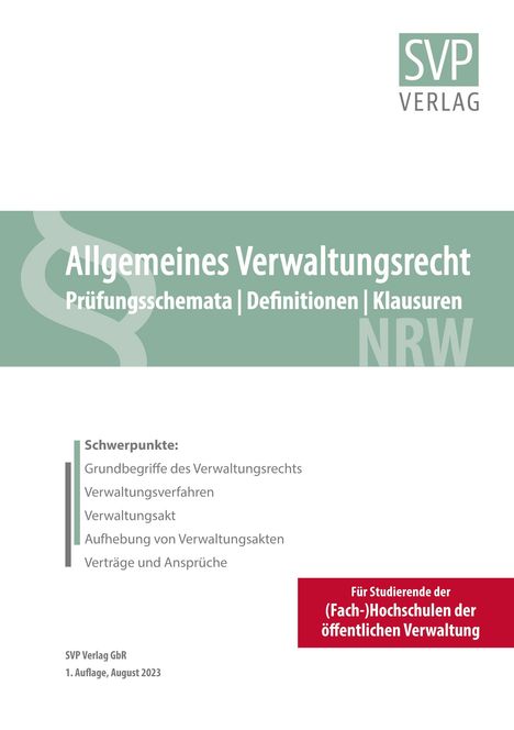 Allgemeines Verwaltungsrecht, Buch