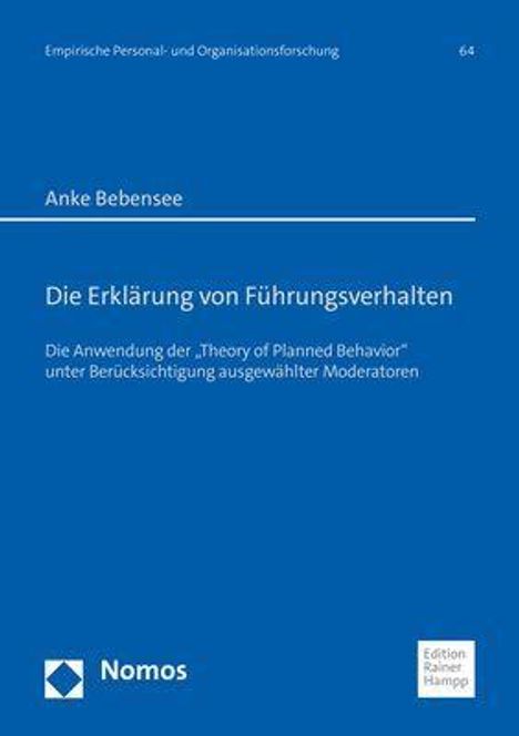 Anke Bebensee: Bebensee, A: Erklärung von Führungsverhalten, Buch