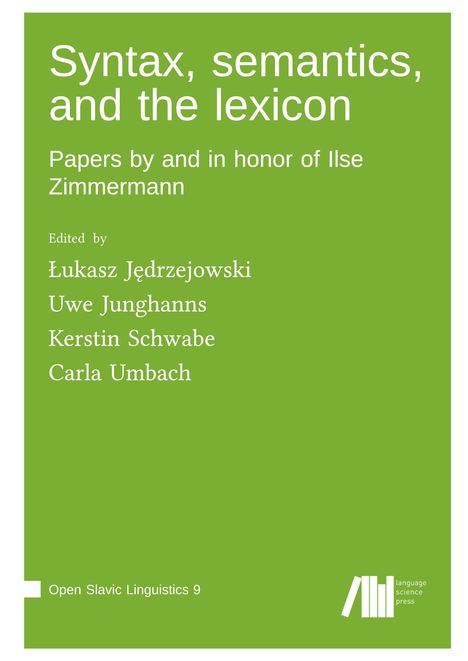 Syntax, semantics, and the lexicon, Buch