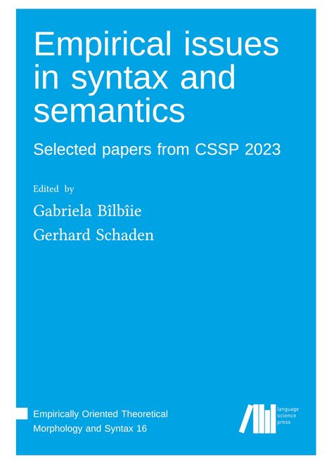 Empirical issues in syntax and semantics, Buch
