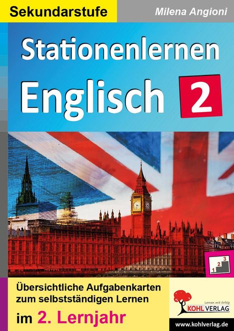 Milena Angioni: Stationenlernen Englisch / 2. Lernjahr, Buch