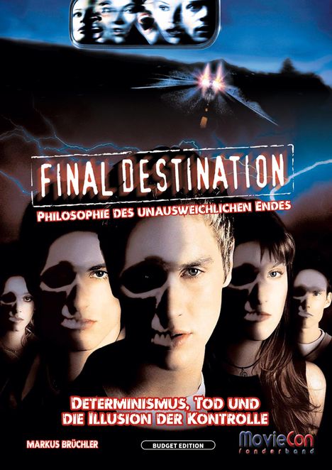 FINAL DESTINATION, Philosophie des unausweichlichen Endes. Determinismus, Tod und die Illusion der Kontrolle. Porträts, Schädelmuster.
