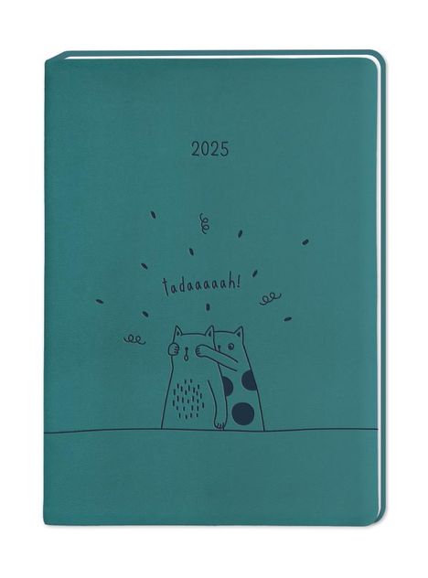 Terminplaner Lederlook 2025 Petrol, Buch