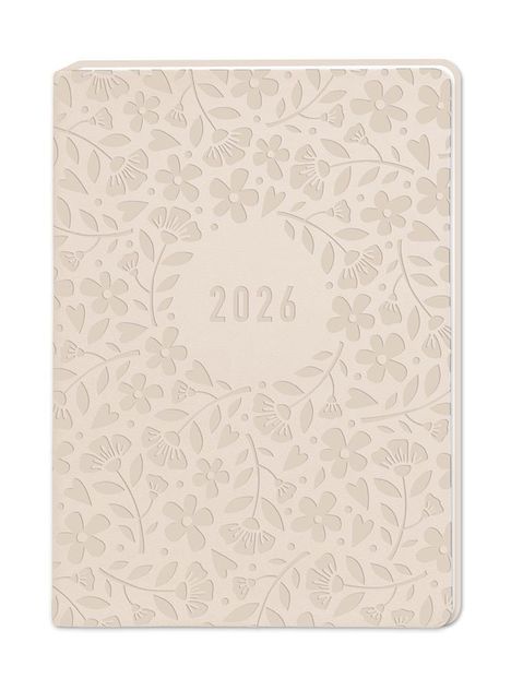 Terminplaner Lederlook 2026 Beige, Kalender