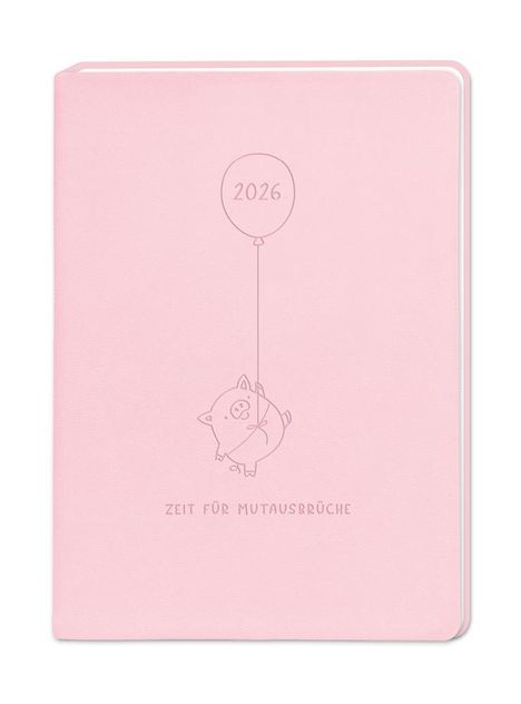 Terminplaner Lederlook 2026 Rosa, Buch