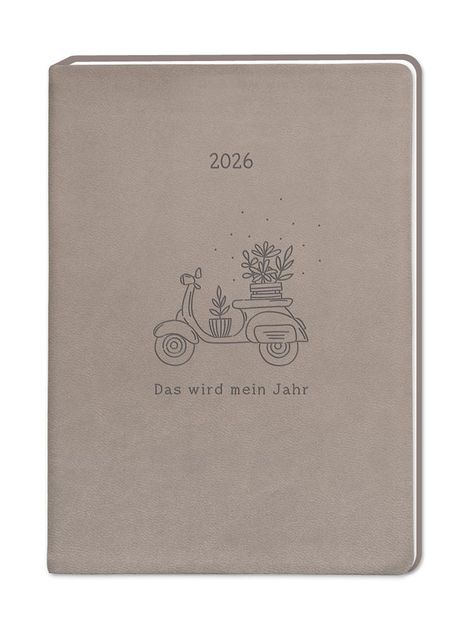 Terminplaner Lederlook 2026 Taupe, Buch