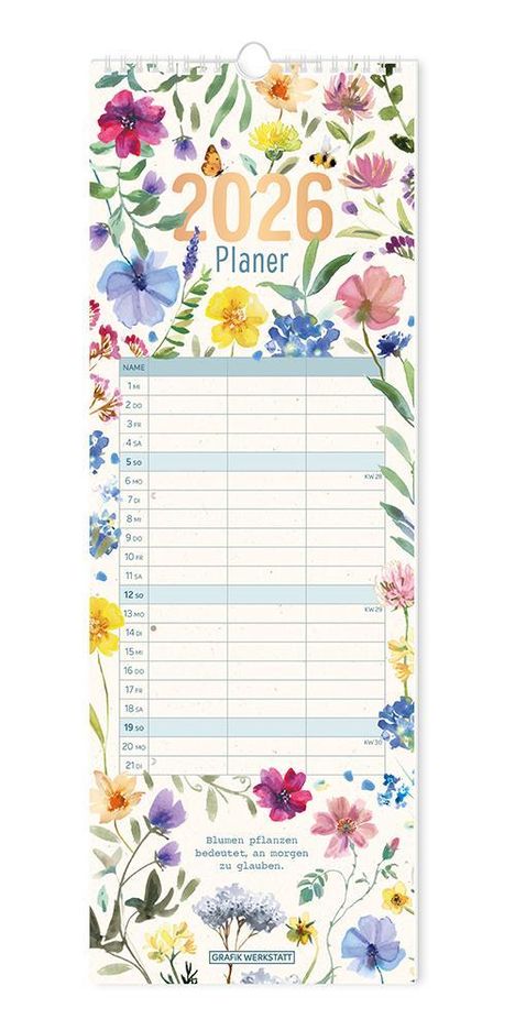 Paarplaner 2026 Floral, Kalender