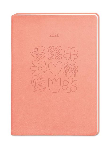 Terminplaner Lederlook 2026 Peach, Kalender