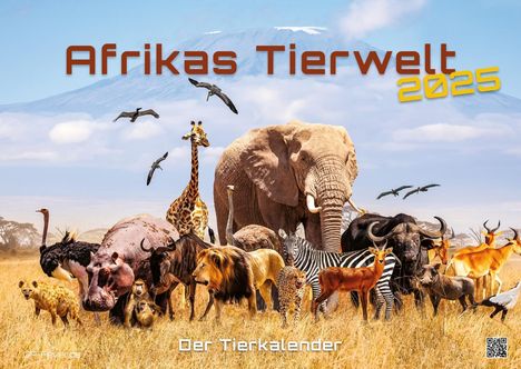 Afrikas Tierwelt - Der Tierkalender - 2025 - Kalender DIN A2, Kalender