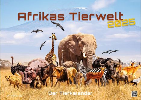 Afrikas Tierwelt - Der Tierkalender - 2025 - Kalender DIN A3, Kalender