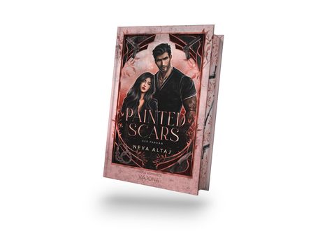 "Painted Scars Der Pakhan Neva Altaj." Cover mit Paar vor floralem Hintergrund; er tätowiert, sie langhaarig.