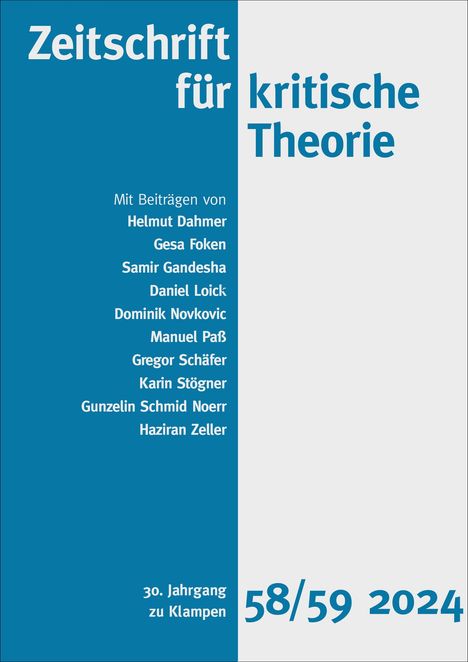 Helmut Dahmer: Zeitschrift für kritische Theorie, Heft 58/59, Buch