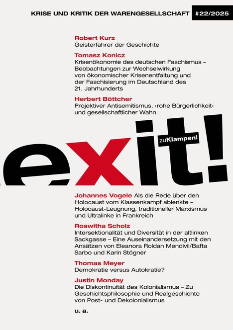 Tomasz Konicz: exit! Krise und Kritik der Warengesellschaft, Buch