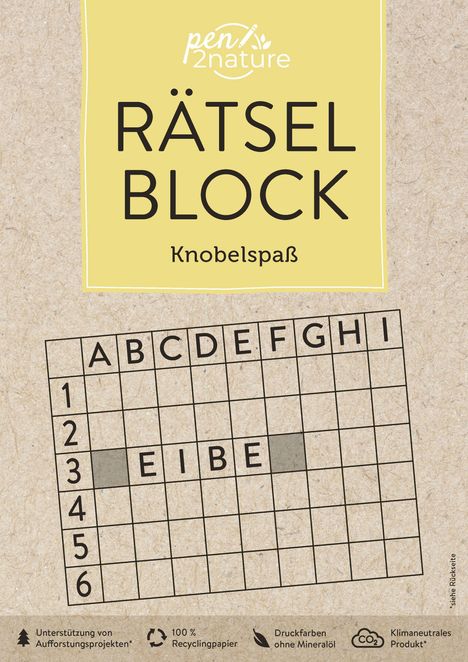 Pen2nature: Rätselblock Knobelspaß. Block mit über 130 kniffligen Rätseln in Farbe, Buch