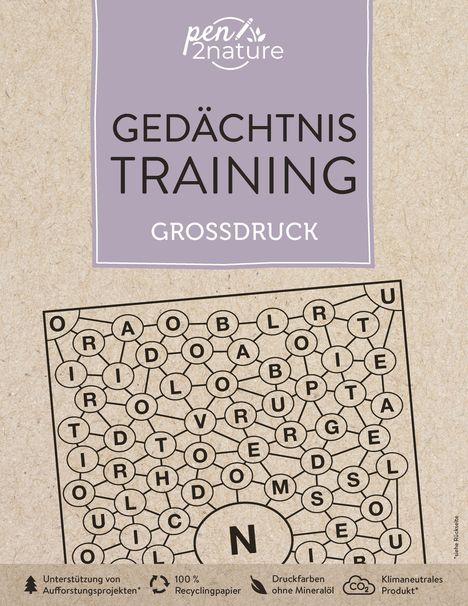 Pen2nature: Gedächtnistraining Großdruck. Bunter Rätselmix in Großschrift, Buch